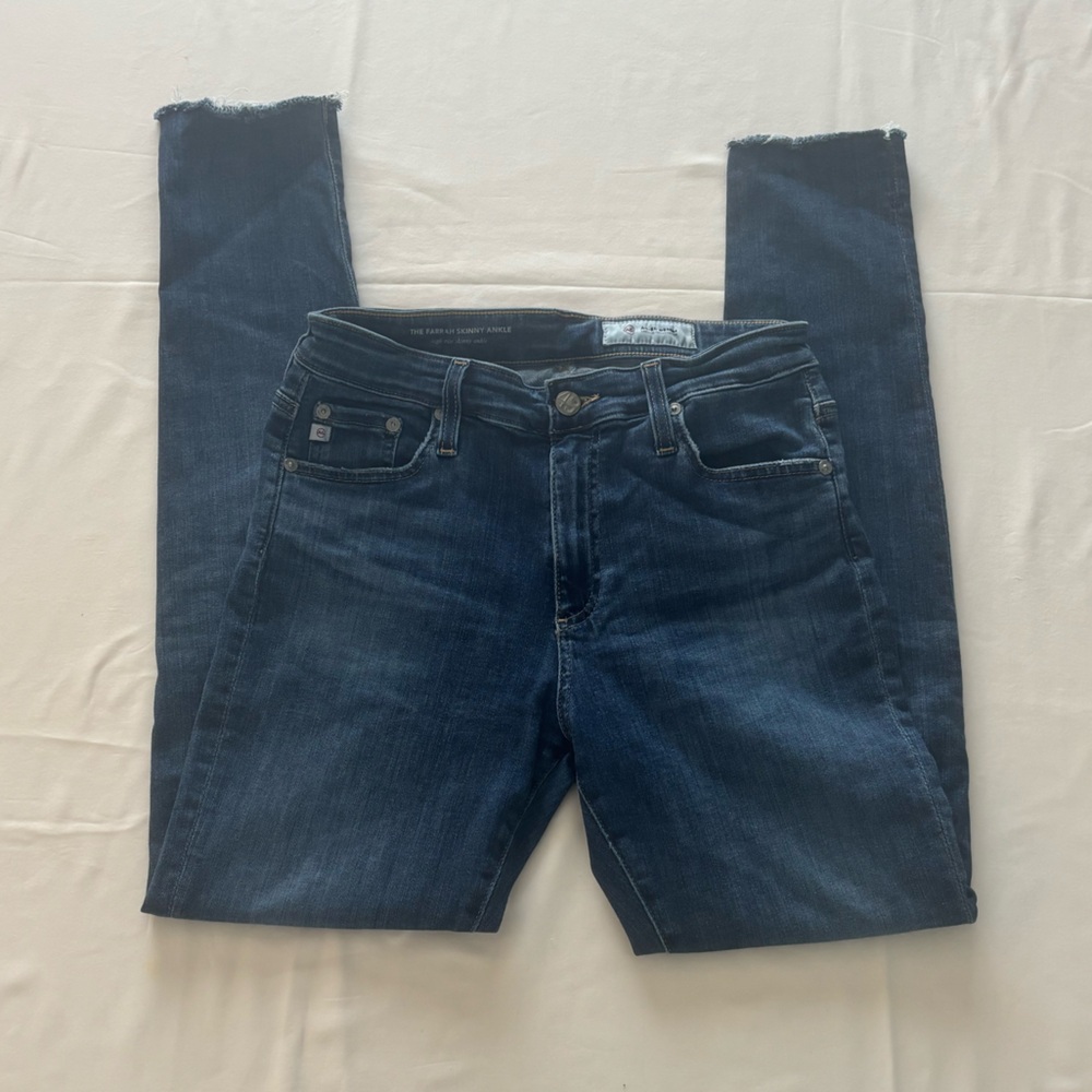 AG The Farrah High Waist Ankle Skinny Jeans (Mastic) - Picture 2 of 6